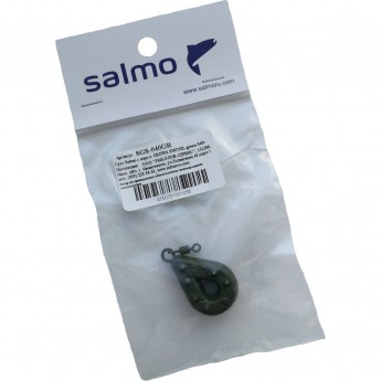 Груз SALMO с вертлюгой Grippa Swivel green 040г Груз SALMO с вертлюгой Grippa Swivel green 040г