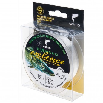 Леска монофильная SALMO DIAMOND EXELENCE FLUORO COATED Clear 150/020 Леска монофильная SALMO DIAMOND EXELENCE FLUORO COATED Clear 150/020