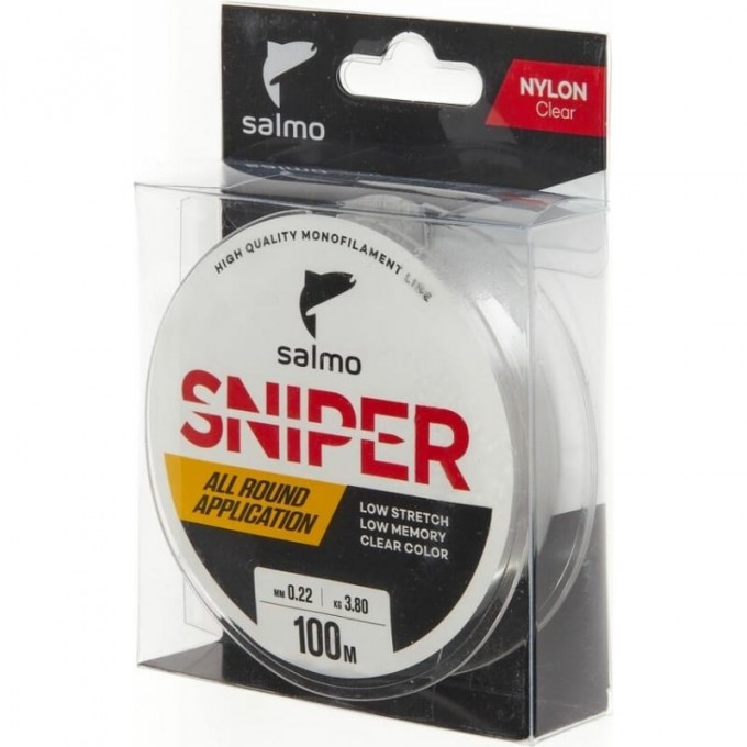 Леска монофильная SALMO Sniper Clear 100/022 4012-022 Леска монофильная SALMO Sniper Clear 100/022 4012-022